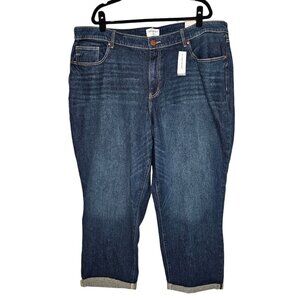 Lane Bryant 22 Mid Rise Boyfreind Jeans Medium Wash Denim Stretch Straight Leg